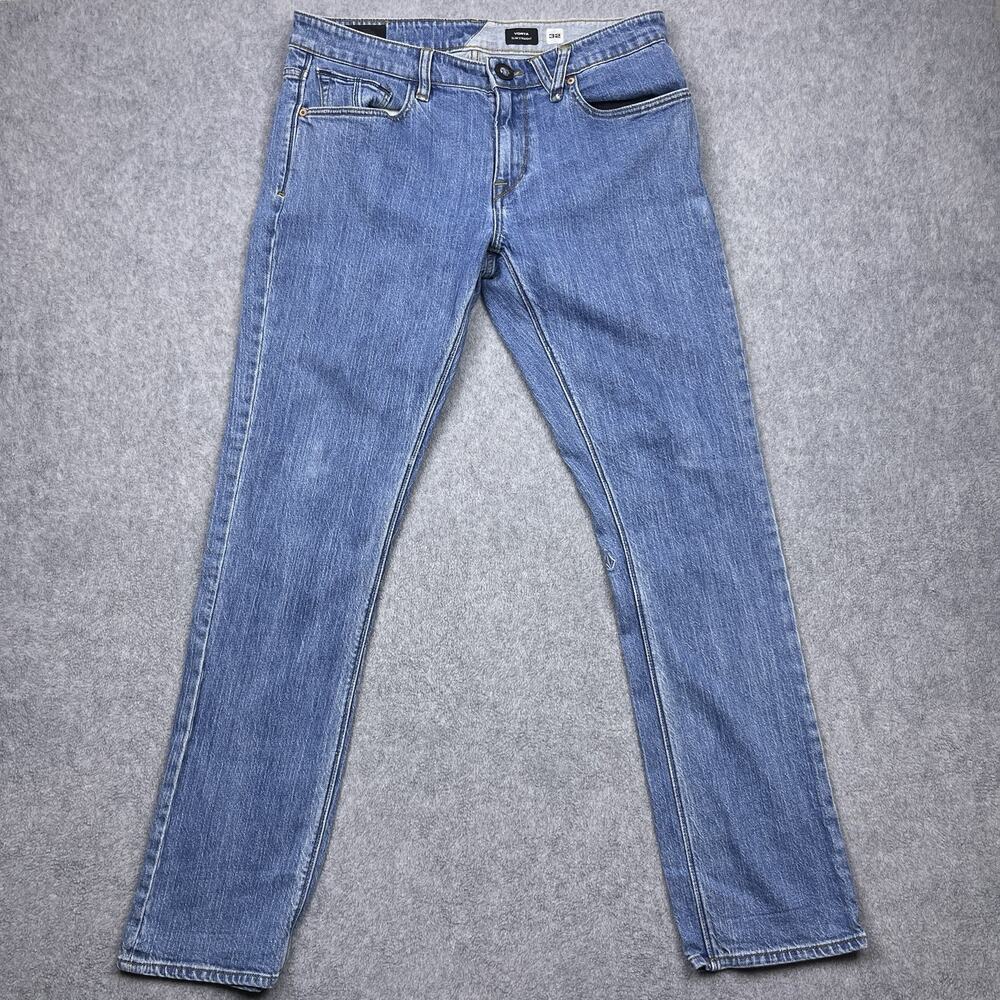 Volcom Jeans Mens 34 Vorta Slim Straight Stretch Denim Pants